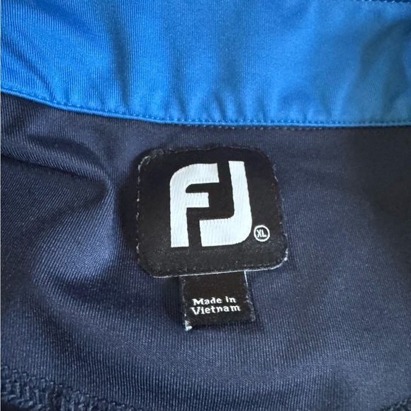 FJ Footjoy Performance Half Zip Vest golf Navy Bluw collar XL - Picture 2 of 7